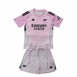 Camiseta Arsenal Portero Nino 2025-2026 Rosa