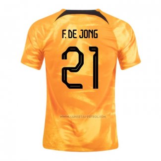 1ª Camiseta Paises Bajos Jugador F.De Jong 2022