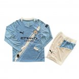 1ª Camiseta Manchester City Manga Larga Nino 2025-2026