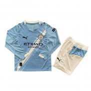 1ª Camiseta Manchester City Manga Larga Nino 2025-2026