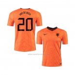 1ª Camiseta Paises Bajos Jugador Van De Beek 2020-2021