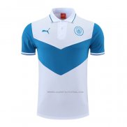 Camiseta Polo del Manchester City 2022-2023 Azul y Blanco