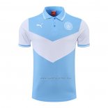 Camiseta Polo del Manchester City 2022-2023 Azul y Blanco