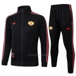 Chandal de Chaqueta del Manchester United Nino 2025-2026 Negro