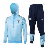 Chandal de Sudadera del Manchester City 2023-2024 Azul Claro