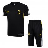 Chandal del Juventus Manga Corta 2023-2024 Negro - Pantalon Corto