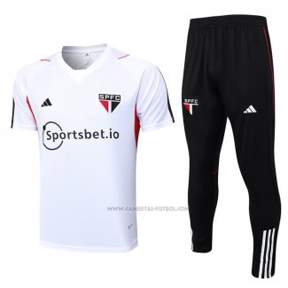 Chandal del Sao Paulo Manga Corta 2023-2024 Blanco