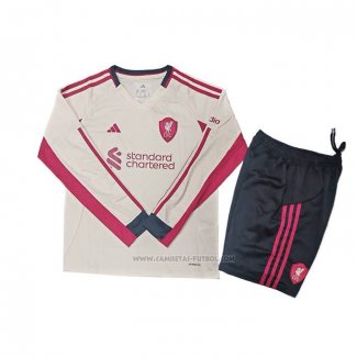 2ª Camiseta Liverpool Manga Larga Nino 2025-2026