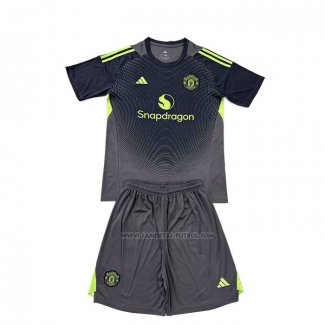 2ª Camiseta Manchester United Portero Nino 2025-2026 Negro