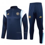 Chandal de Sudadera del Manchester City 2023-2024 Azul Oscuro