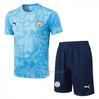 Chandal del Manchester City Manga Corta 2025-2026 Azul - Pantalon Corto