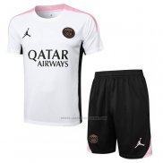 Chandal del Paris Saint-Germain Jordan Manga Corta 2024-2025 Blanco - Pantalon Corto