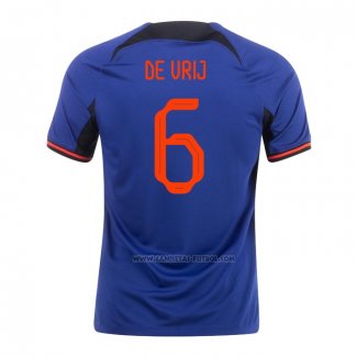 2ª Camiseta Paises Bajos Jugador De Vrij 2022