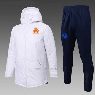 Chandal de Invierno del Olympique Marsella 2025-2026 Blanco Naranja