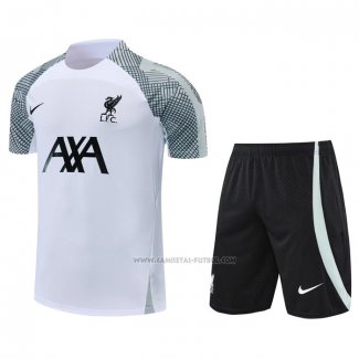 Chandal del Liverpool Manga Corta 2022-2023 Blanco - Pantalon Corto