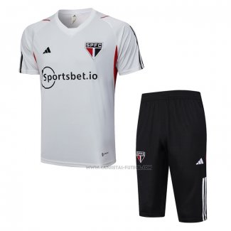 Chandal del Sao Paulo Manga Corta 2023-2024 Gris - Pantalon Corto