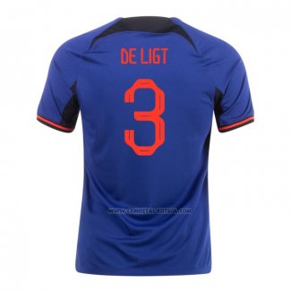 2ª Camiseta Paises Bajos Jugador De Ligt 2022