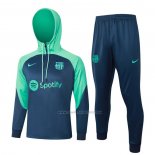 Chandal de Sudadera del Barcelona 2023-2024 Azul y Verde