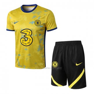 Chandal del Chelsea Manga Corta 2022-2023 Amarillo - Pantalon Corto