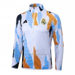 Chaqueta del Real Madrid 2024-2025 Blanco y Amarillo