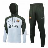 Chandal de Sudadera del Barcelona 2023-2024 Gris Claro