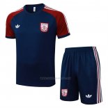 Chandal del Arsenal Manga Corta 2025-2026 Azul Rojo - Pantalon Corto
