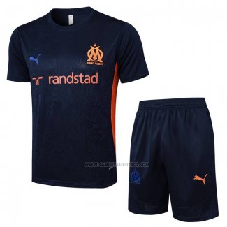 Chandal del Olympique Marsella Manga Corta 2024-2025 Azul - Pantalon Corto