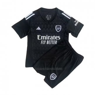 Camiseta Arsenal Portero Nino 2023-2024 Negro