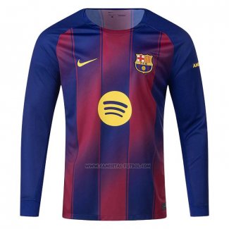 1ª Camiseta Barcelona Manga Larga 2025-2026