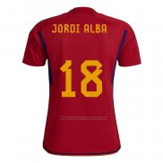 1ª Camiseta Espana Jugador Jordi Alba 2022