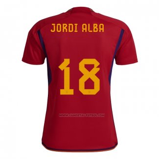 1ª Camiseta Espana Jugador Jordi Alba 2022