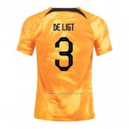 1ª Camiseta Paises Bajos Jugador De Ligt 2022