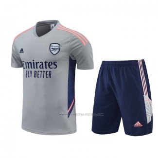 Chandal del Arsenal Manga Corta 2022-2023 Gris - Pantalon Corto