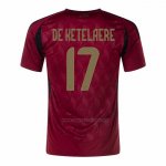 1ª Camiseta Belgica Jugador De Ketelaere 2024