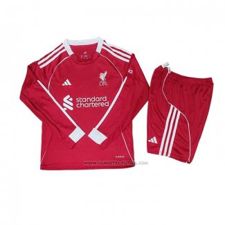 1ª Camiseta Liverpool Manga Larga Nino 2025-2026