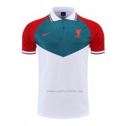 Camiseta Polo del Liverpool 2022-2023 Verde Blanco Rojo