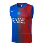 Camiseta de Entrenamiento Paris Saint-Germain Sin Mangas 2025-2026 Azul Rojo