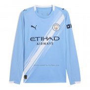 1ª Camiseta Manchester City Manga Larga 2025-2026
