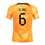 1ª Camiseta Paises Bajos Jugador De Vrij 2022