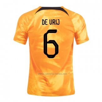 1ª Camiseta Paises Bajos Jugador De Vrij 2022