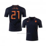 2ª Camiseta Paises Bajos Jugador F.De Jong 2020-2021