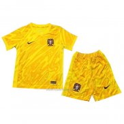 Camiseta Portugal Portero Nino 2024 Amarillo