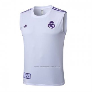 Camiseta de Entrenamiento Real Madrid Sin Mangas 2025-2026 Blanco Purpura