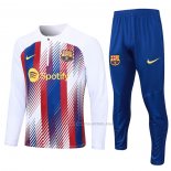 Chandal de Sudadera del Barcelona Nino 2023-2024 Blanco