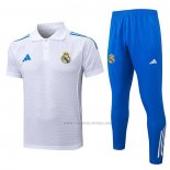Conjunto Polo del Real Madrid 2025-2026 Blanco Azul