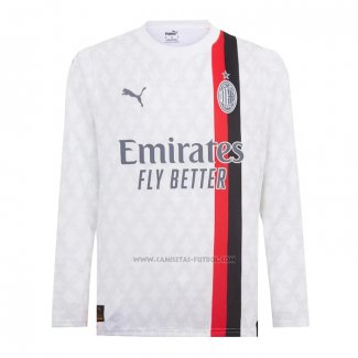 2ª Camiseta AC Milan Manga Larga 2023-2024