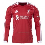 1ª Camiseta Liverpool Manga Larga 2025-2026