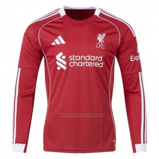 1ª Camiseta Liverpool Manga Larga 2025-2026