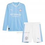 1ª Camiseta Manchester City Manga Larga Nino 2023-2024