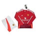 1ª Camiseta Manchester United Manga Larga Nino 2024-2025